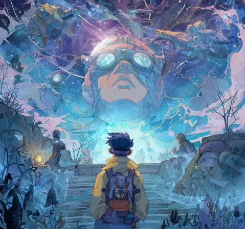 漫迷们围绕漫画作品展开讨论的热闹社区场景